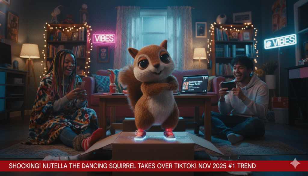tiktok viral trends november 2025 nutella dancing squirrel puppet cute